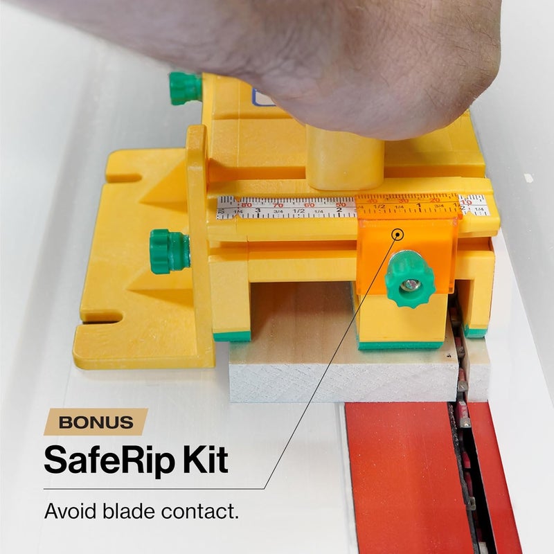 MICRO JIG GRR-RIPPER Pro 3D Pushblock for Safety, Precision and Control, 3-Dimensional Force System, Ideal for Router Table Saw and More, Includes SafeRip Kit, GR-200Pro, Yellow - Image 3
